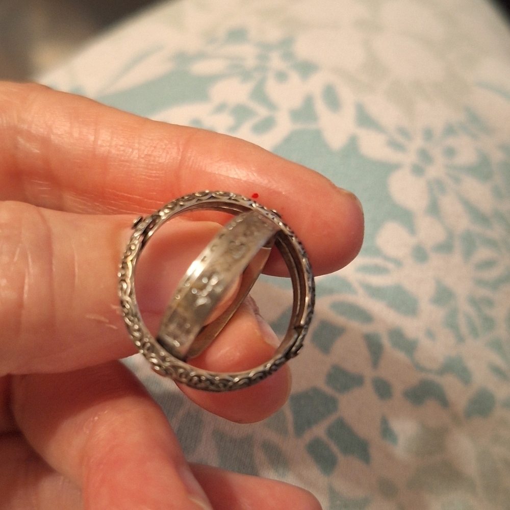 Rare 4 Interlocking Ring Set Size 5 Vintage Love Forever Signatures Inscribed - Picture 7 of 13